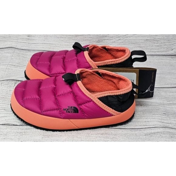 NEW!!  The North Face ThermoBall Traction "Fuschia Pink/Coral Sunrise" Girls' Bo - Picture 6 of 13